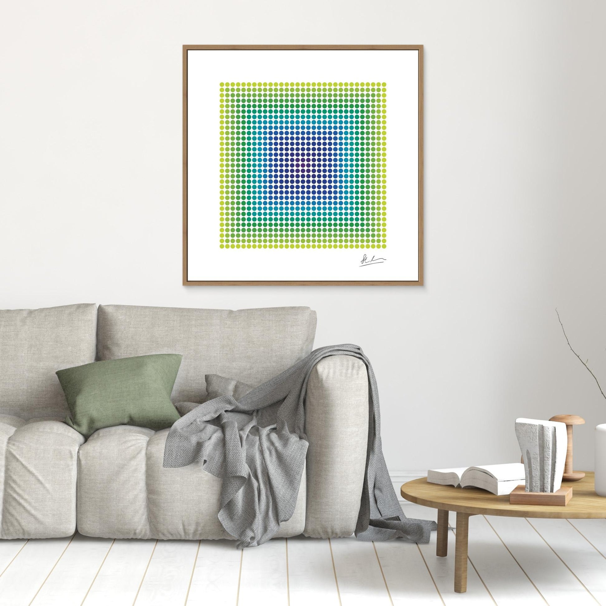 Blast of Purple, Blue and Green