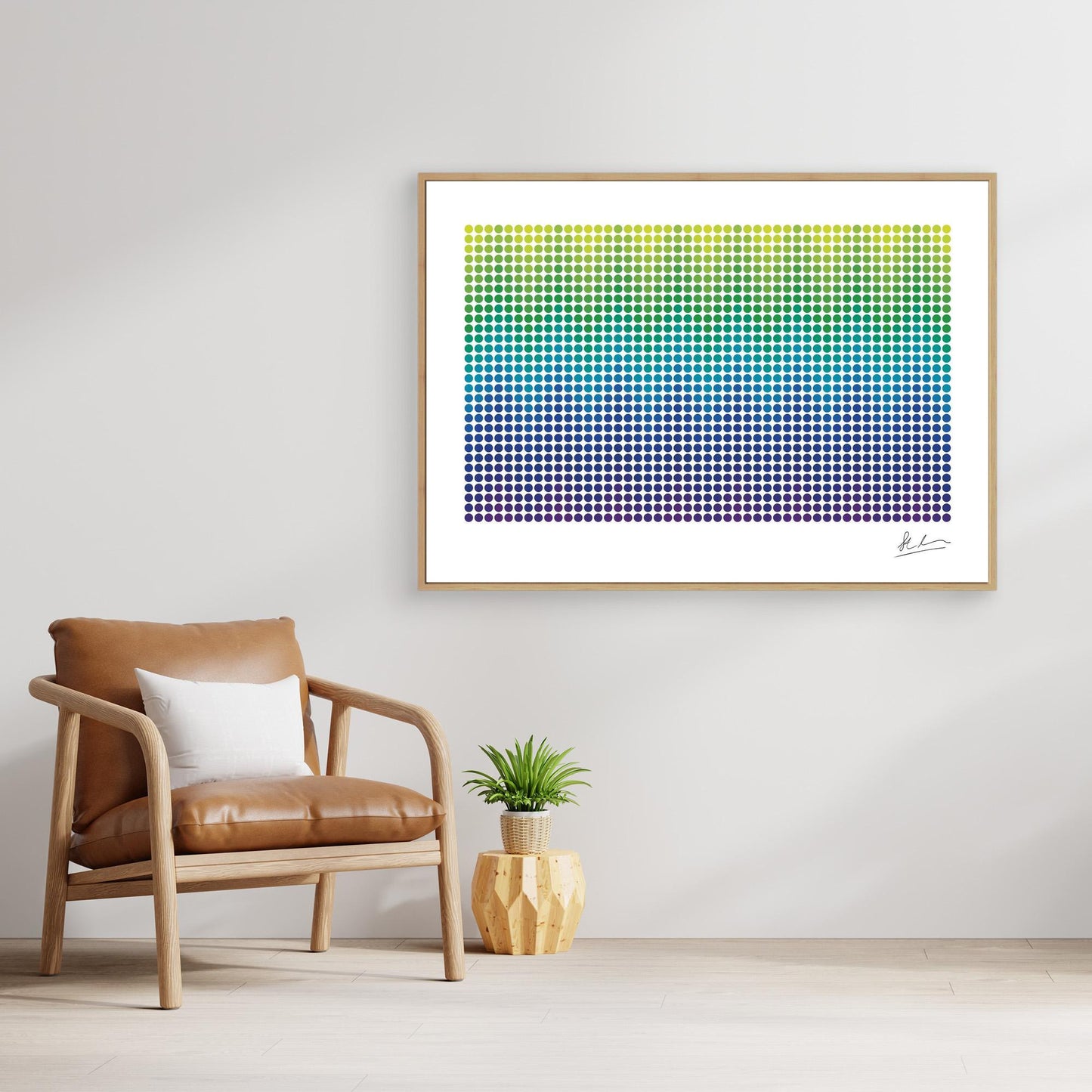 Wave of Purple, Blue and Green