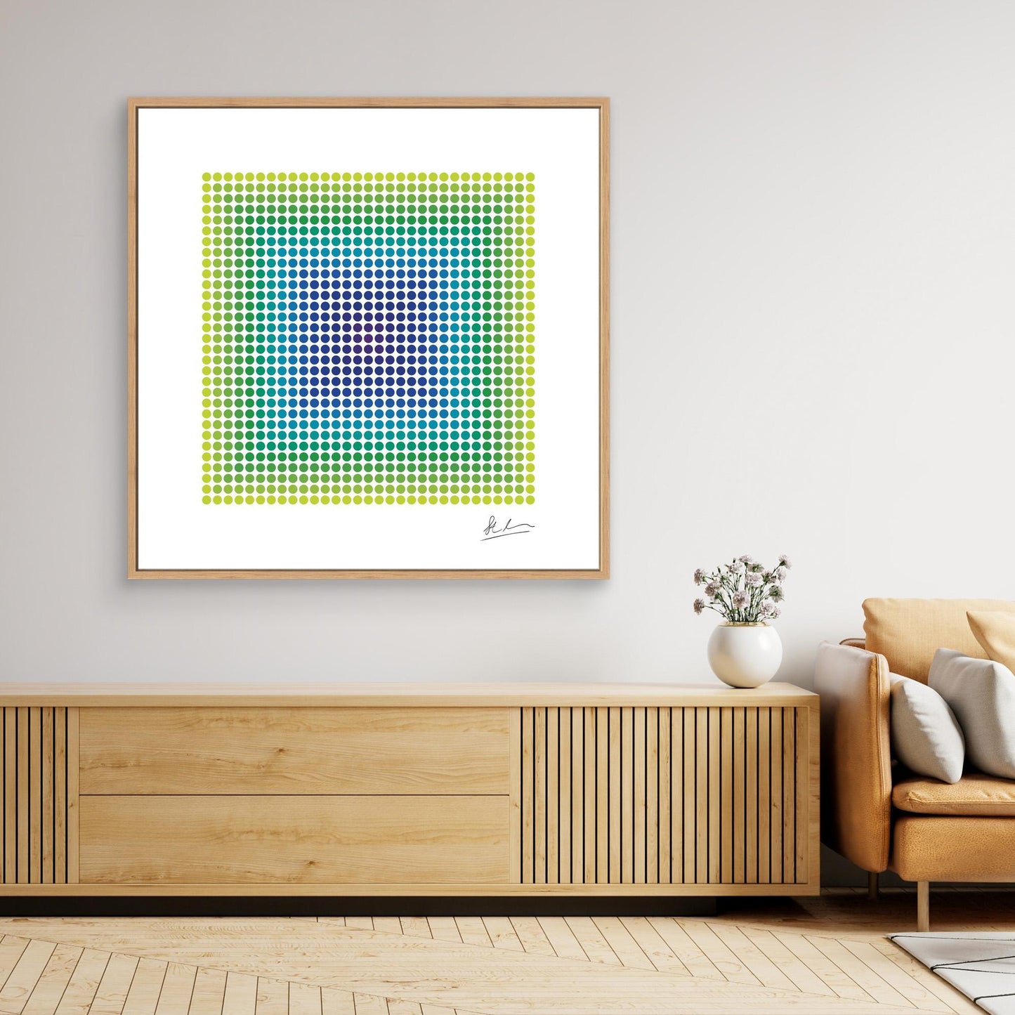 Blast of Purple, Blue and Green