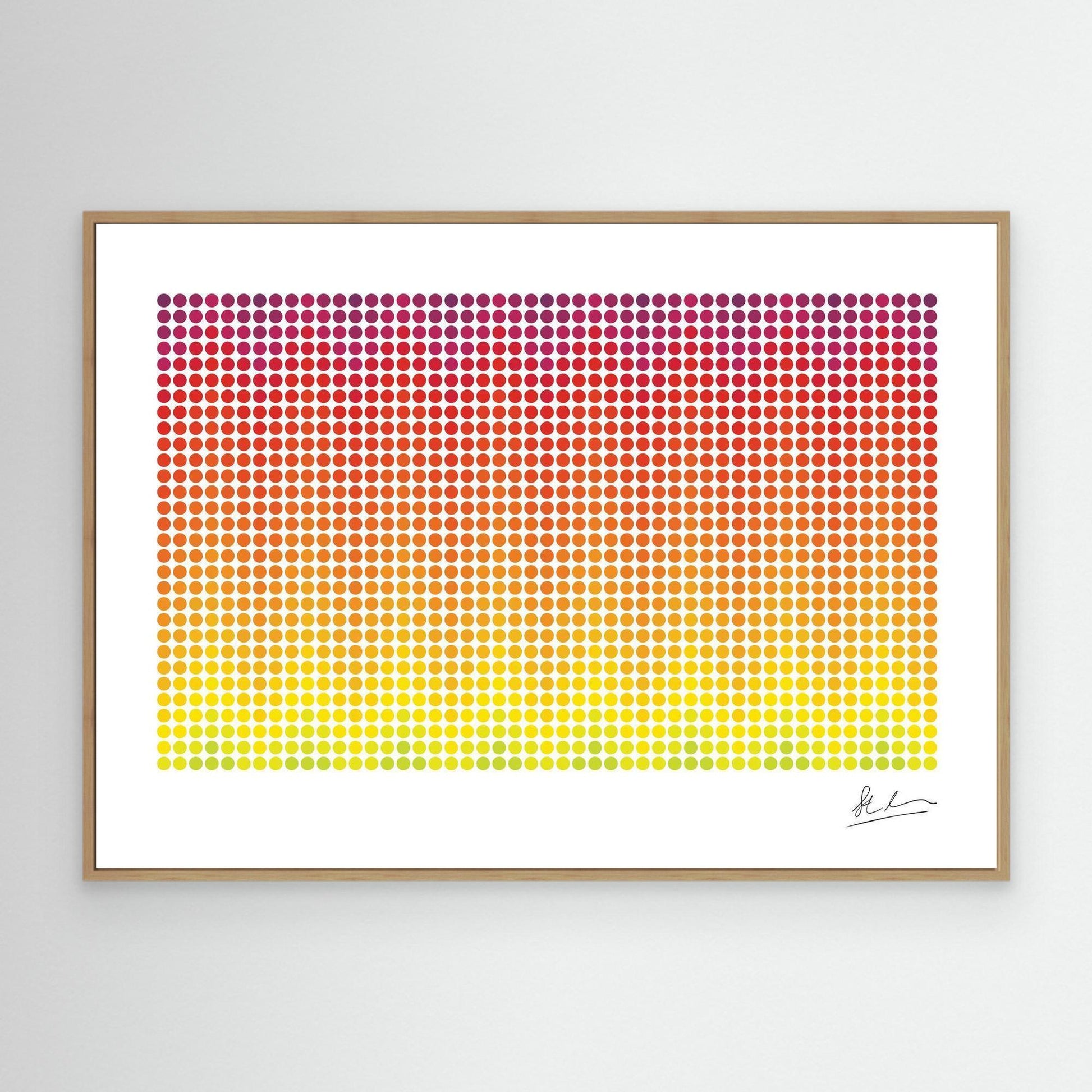 Wave of Yellow, Red and Purple