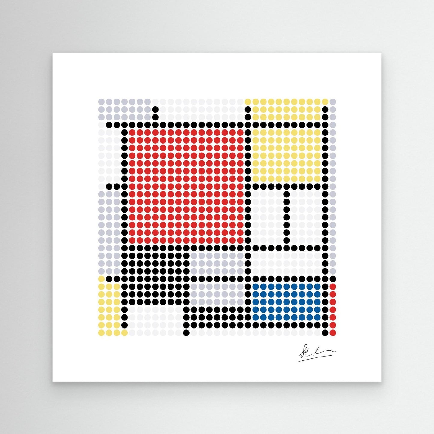 Mondrian: Composition with Large Red Plane, Yellow, Black, Grey and Blue