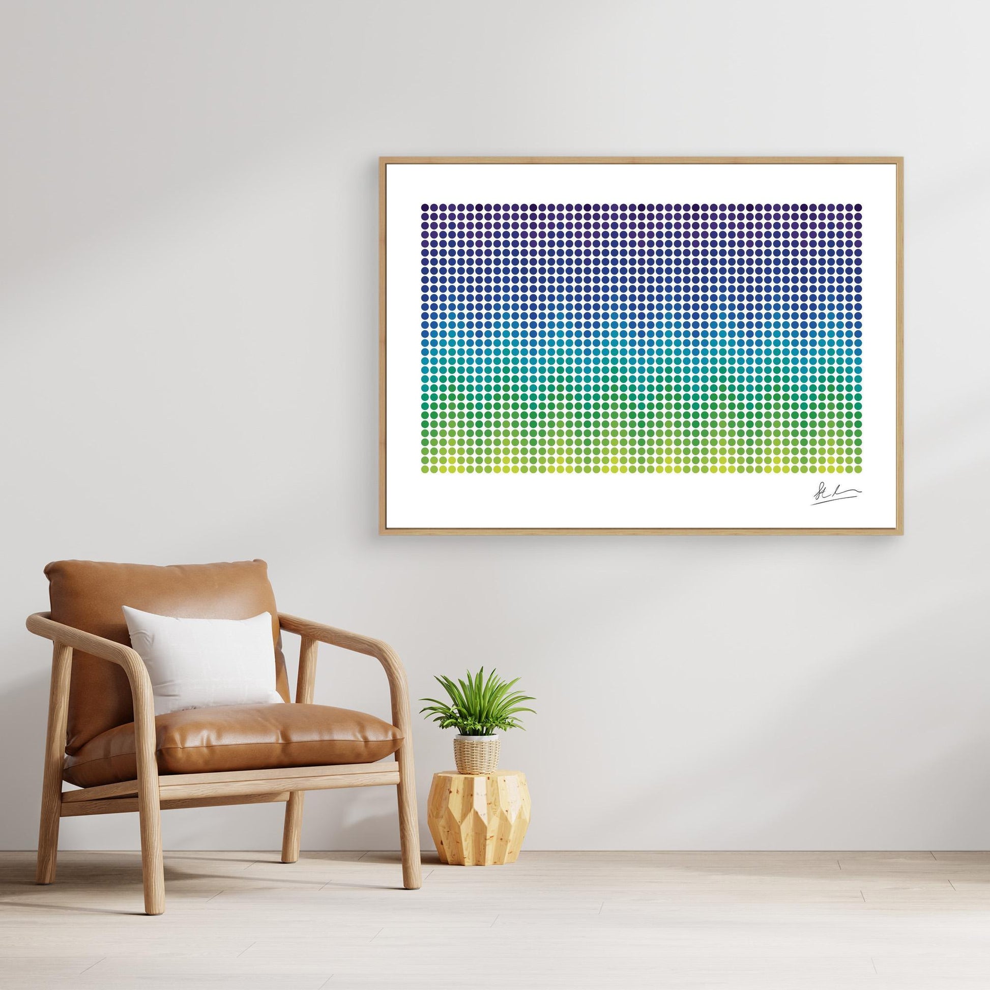 Wave of Green, Blue and Purple