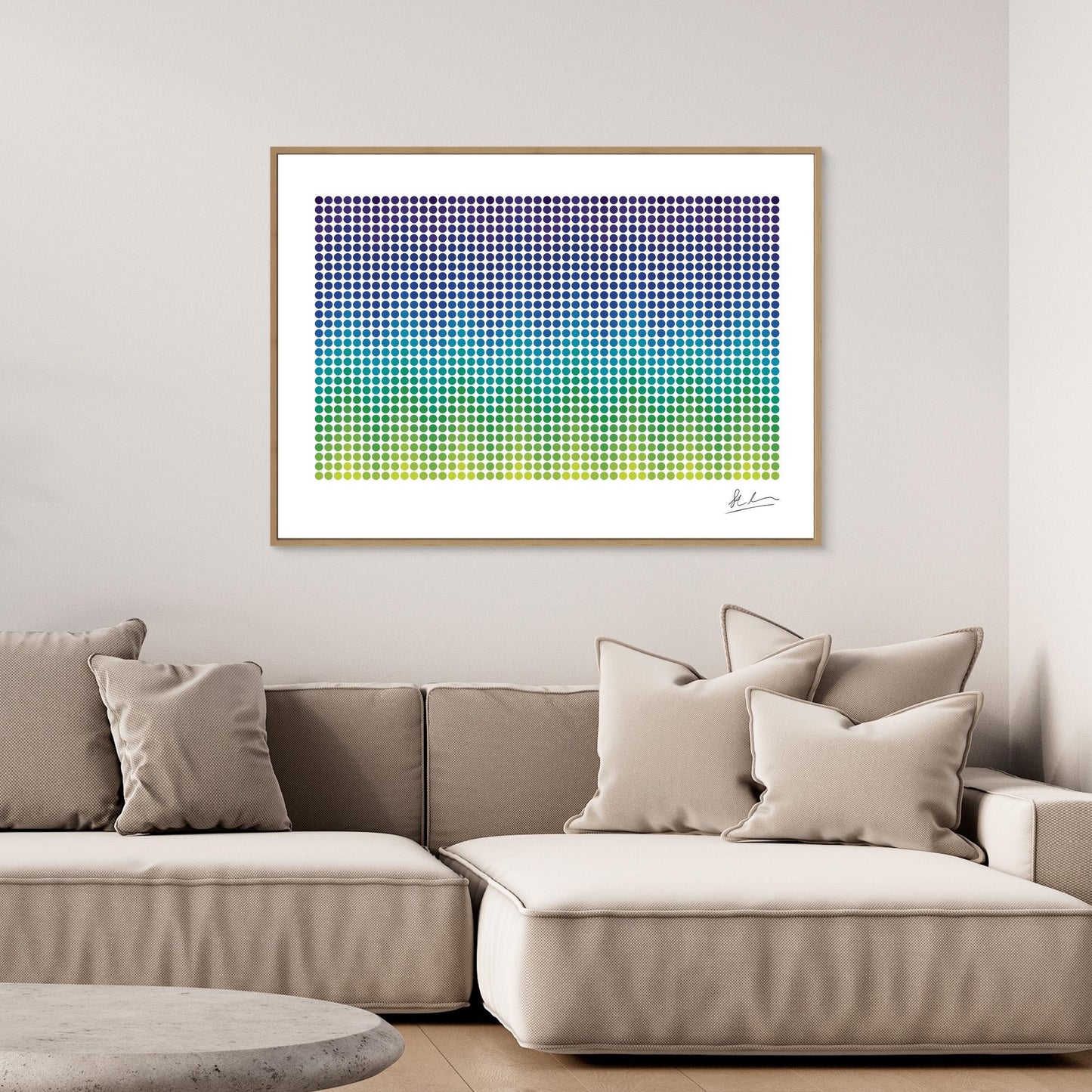 Wave of Green, Blue and Purple