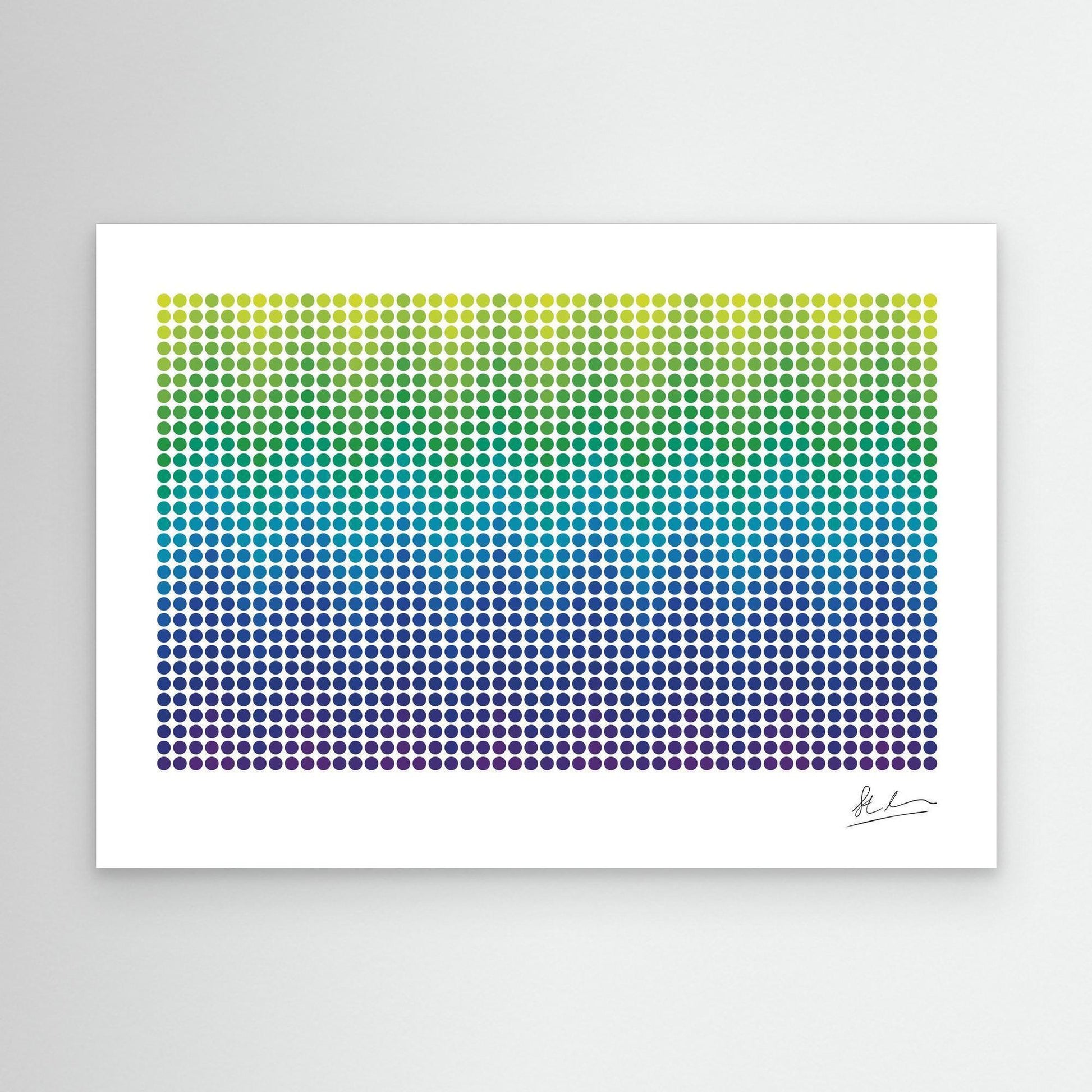 Wave of Purple, Blue and Green