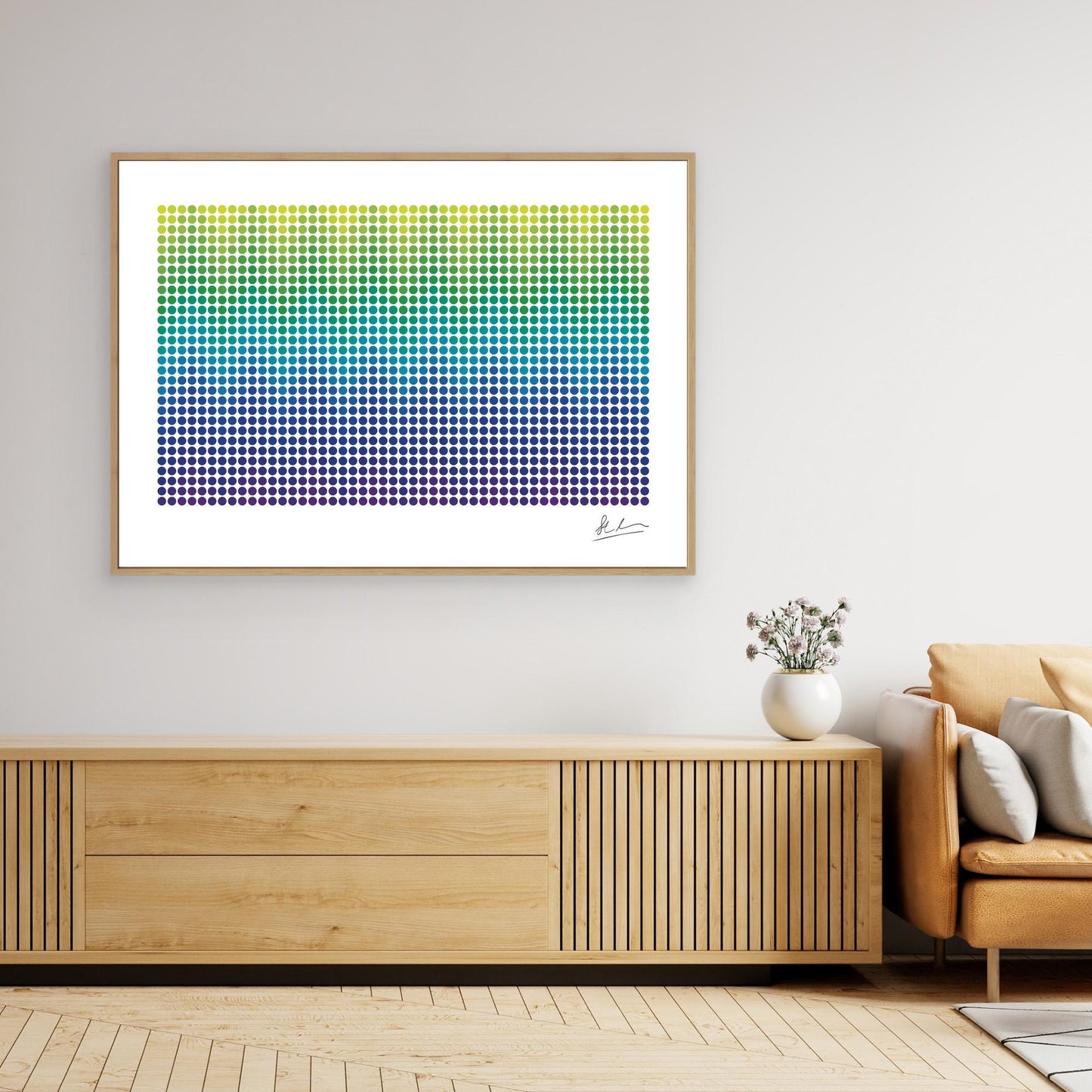 Wave of Purple, Blue and Green