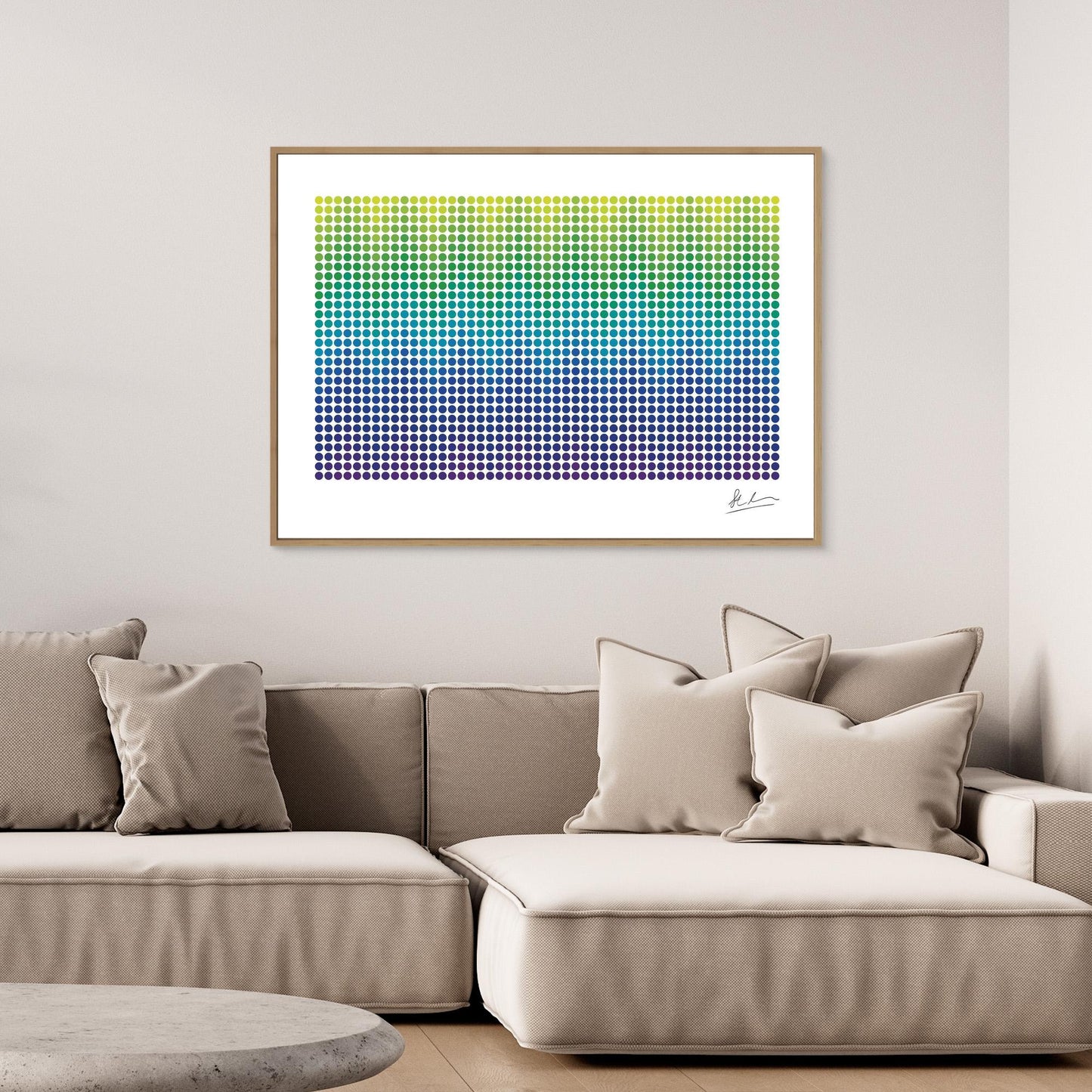 Wave of Purple, Blue and Green