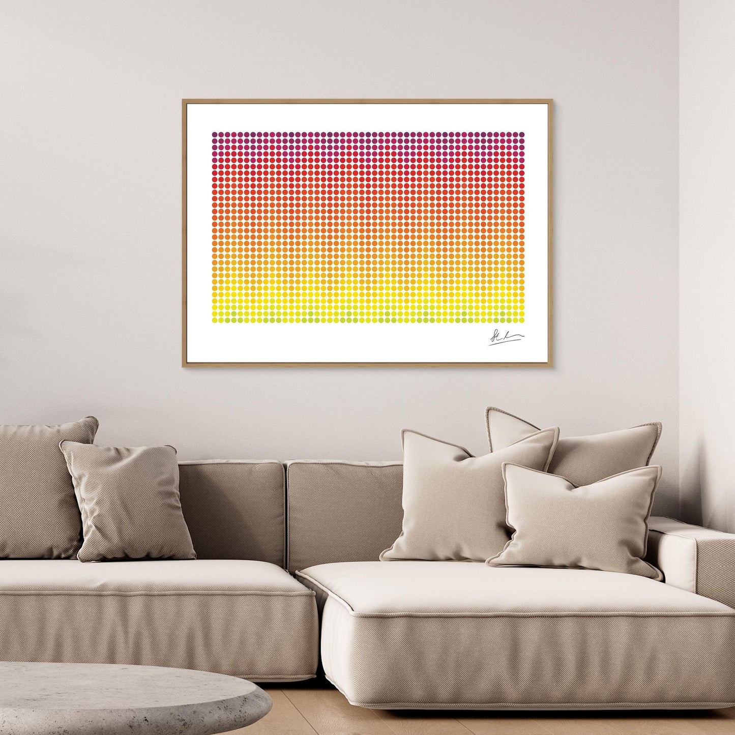 Wave of Yellow, Red and Purple