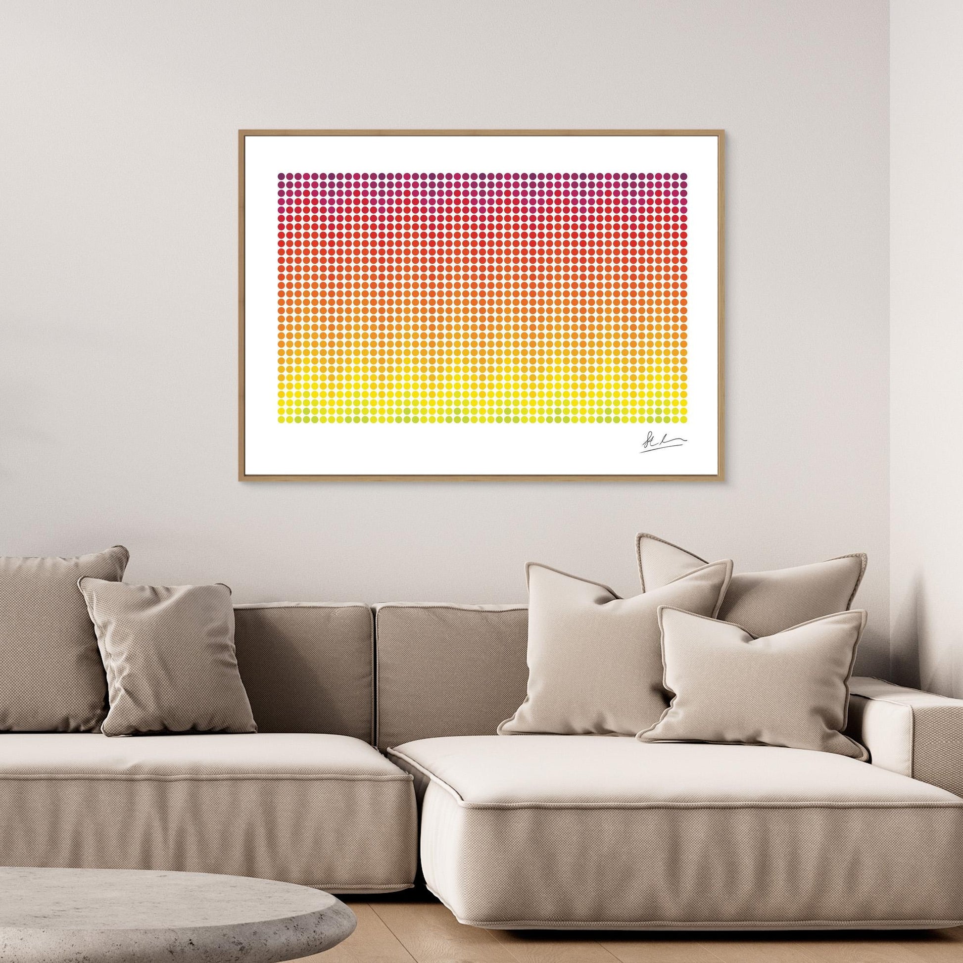 Wave of Yellow, Red and Purple