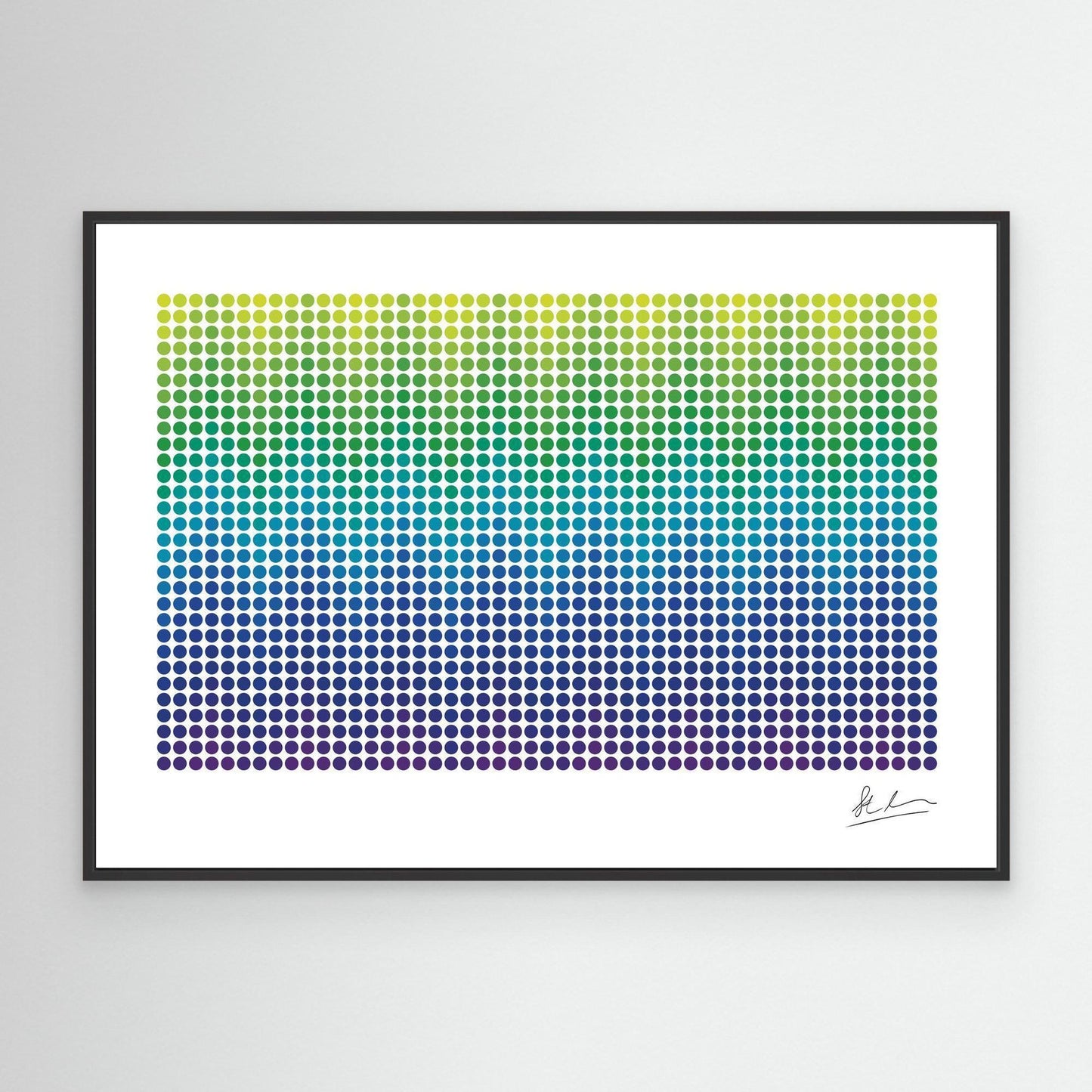 Wave of Purple, Blue and Green