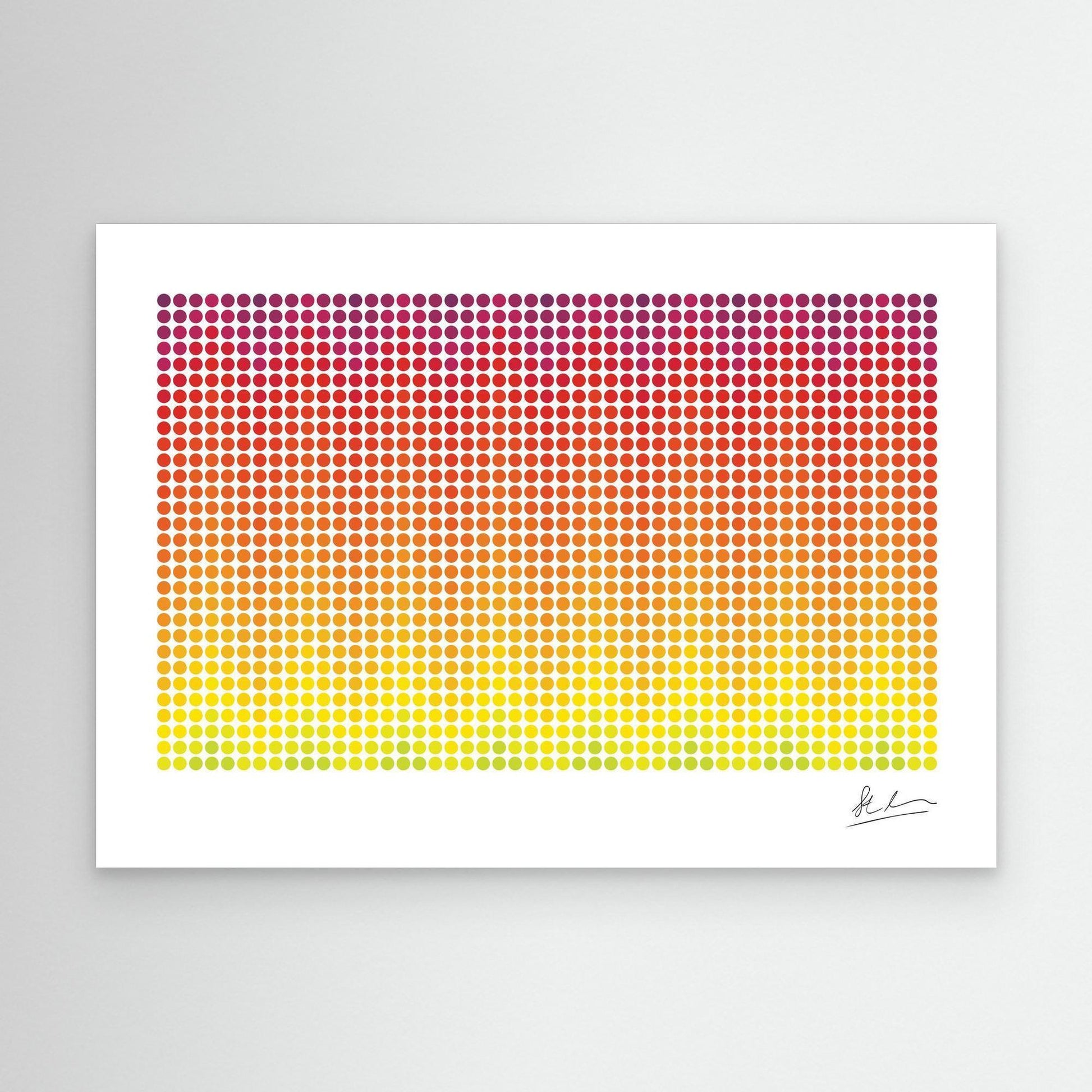 Wave of Yellow, Red and Purple