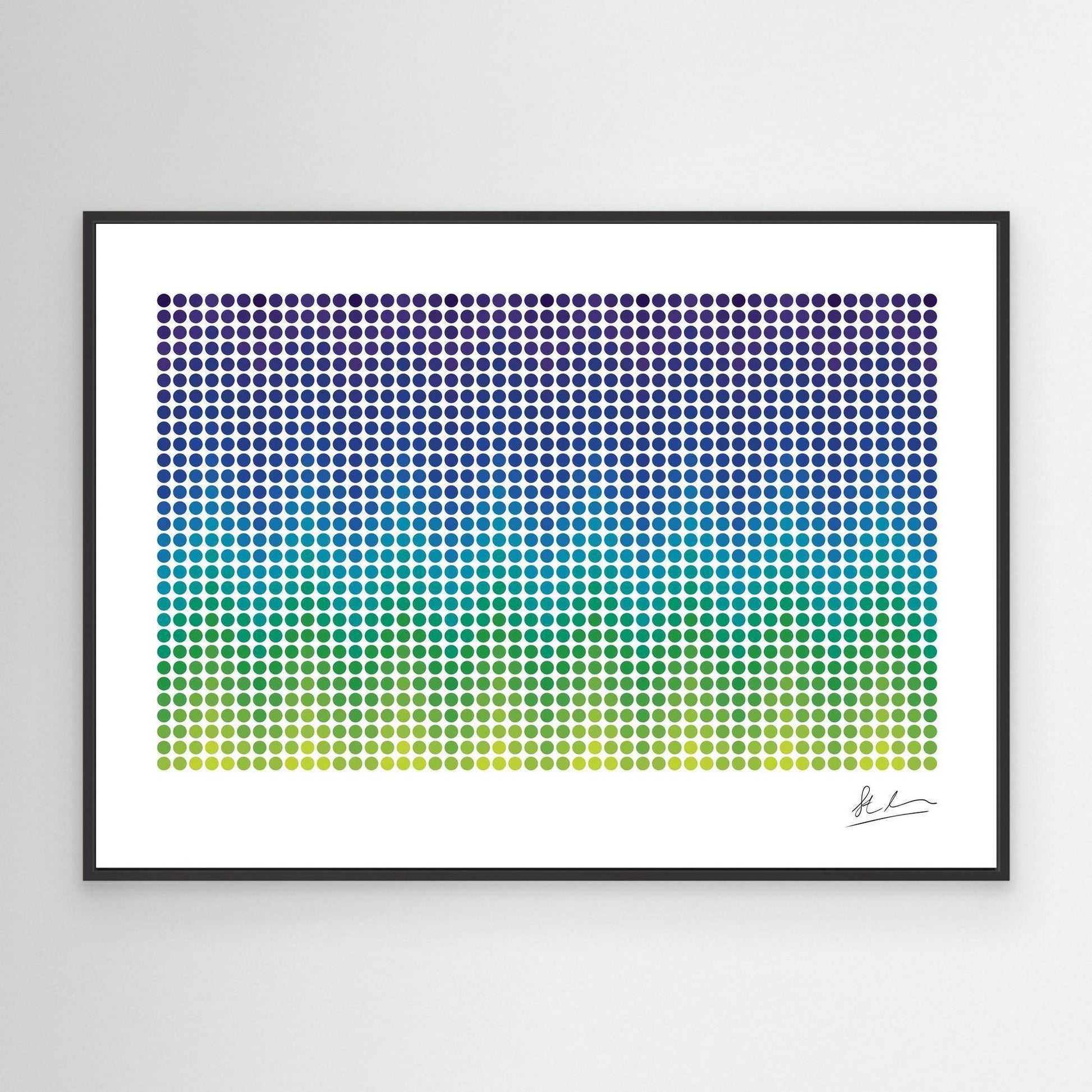 Wave of Green, Blue and Purple