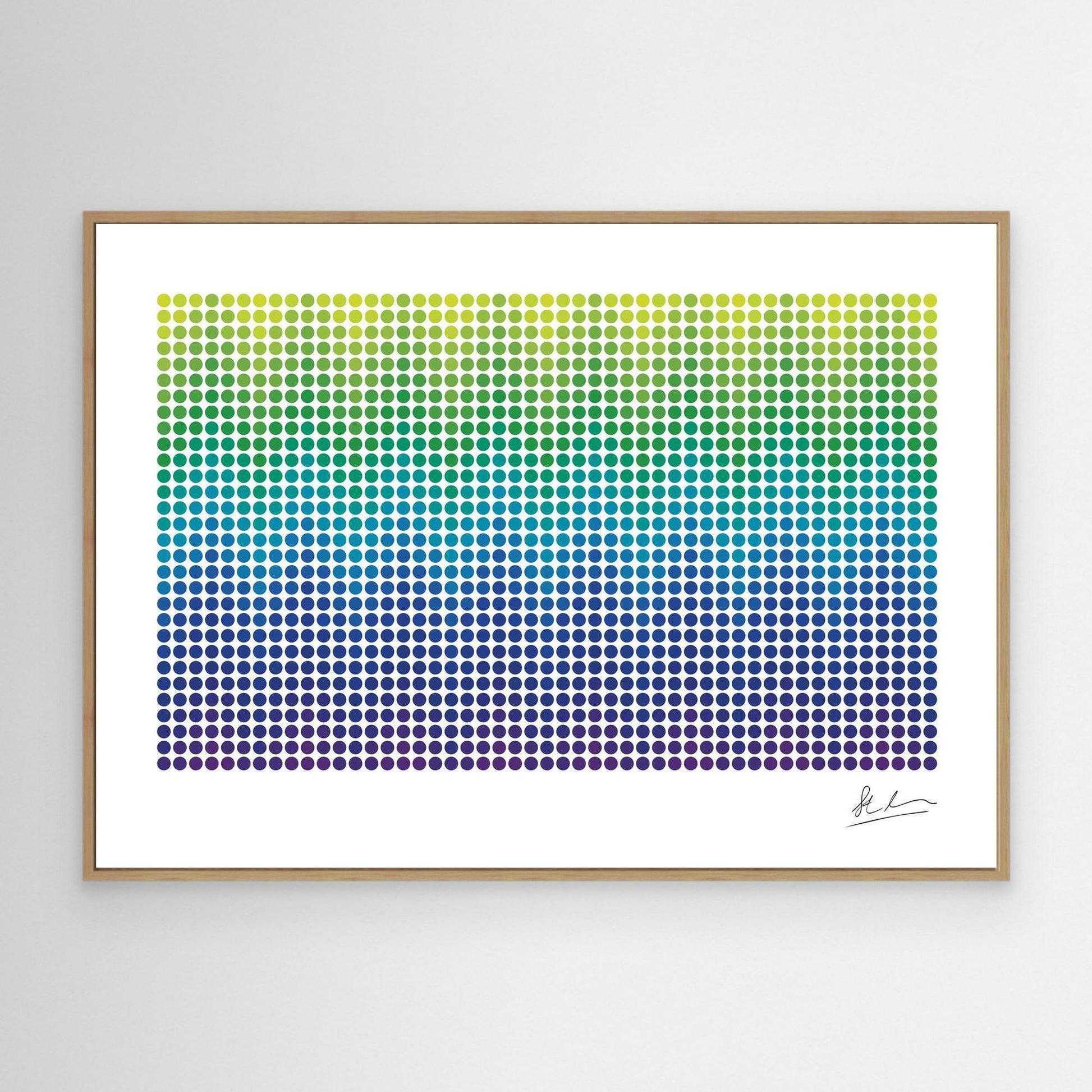 Wave of Purple, Blue and Green