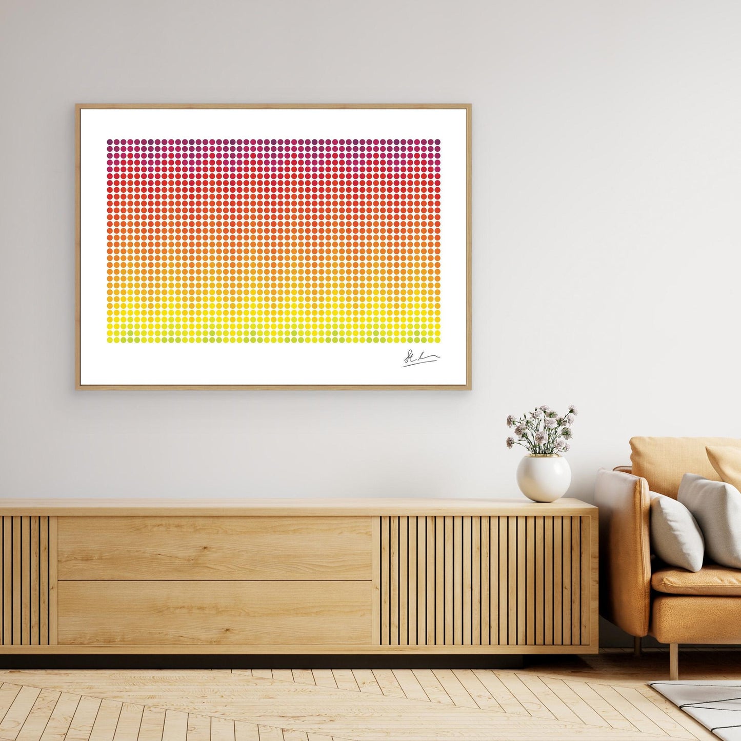 Wave of Yellow, Red and Purple