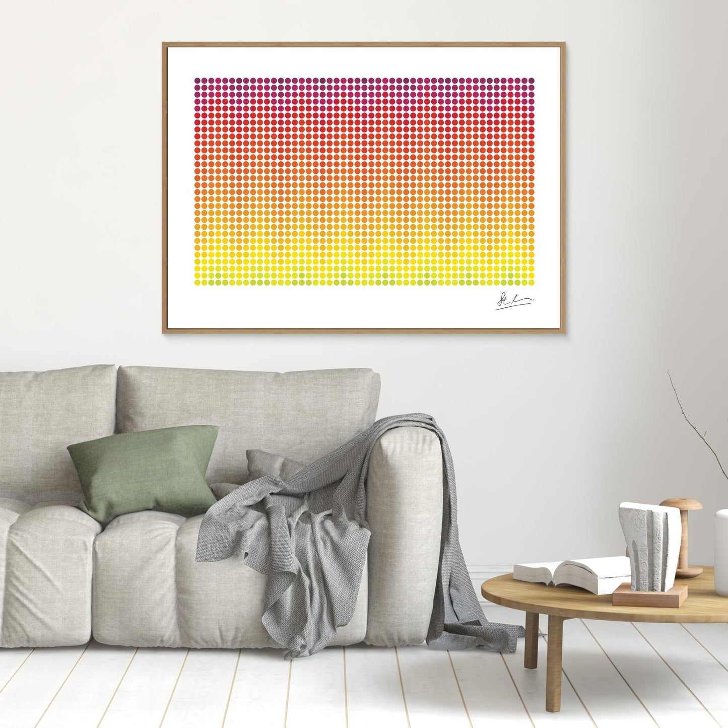 Wave of Yellow, Red and Purple