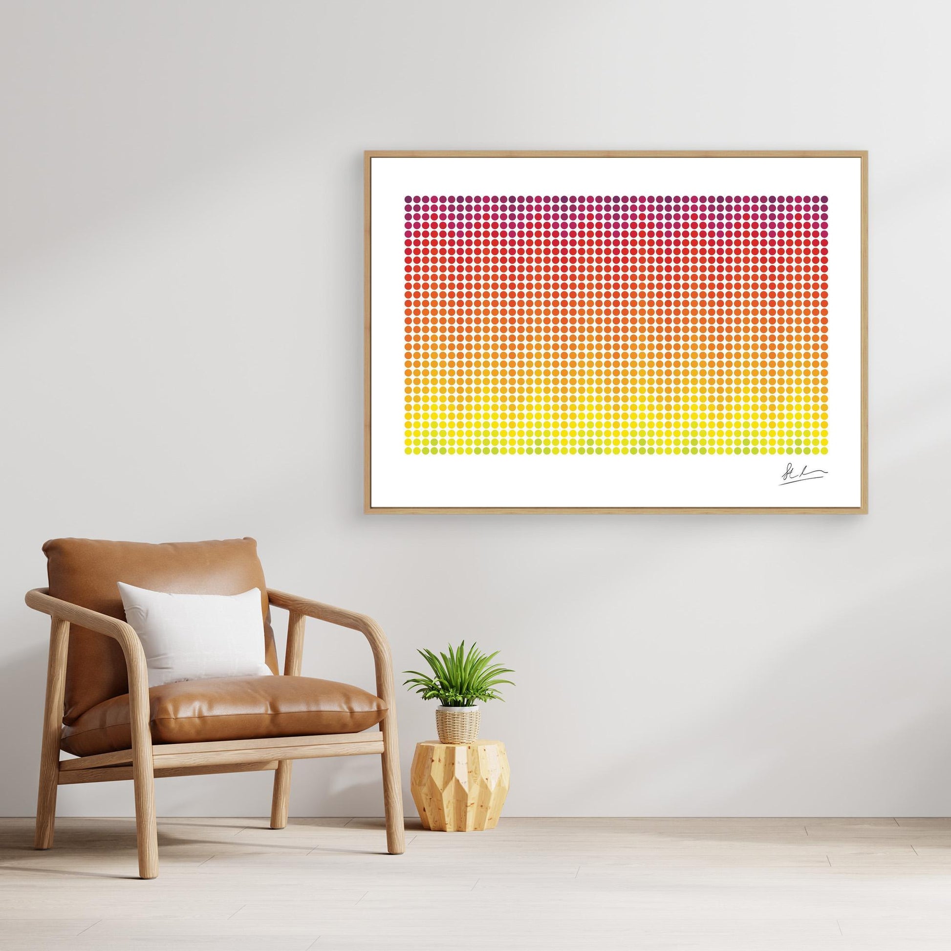 Wave of Yellow, Red and Purple