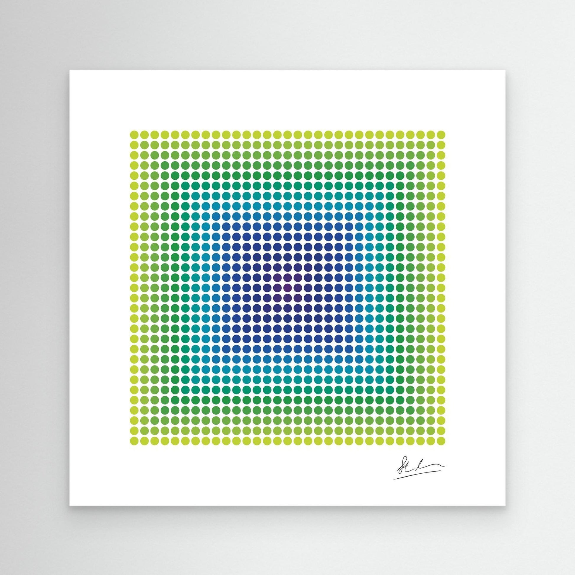 Blast of Purple, Blue and Green