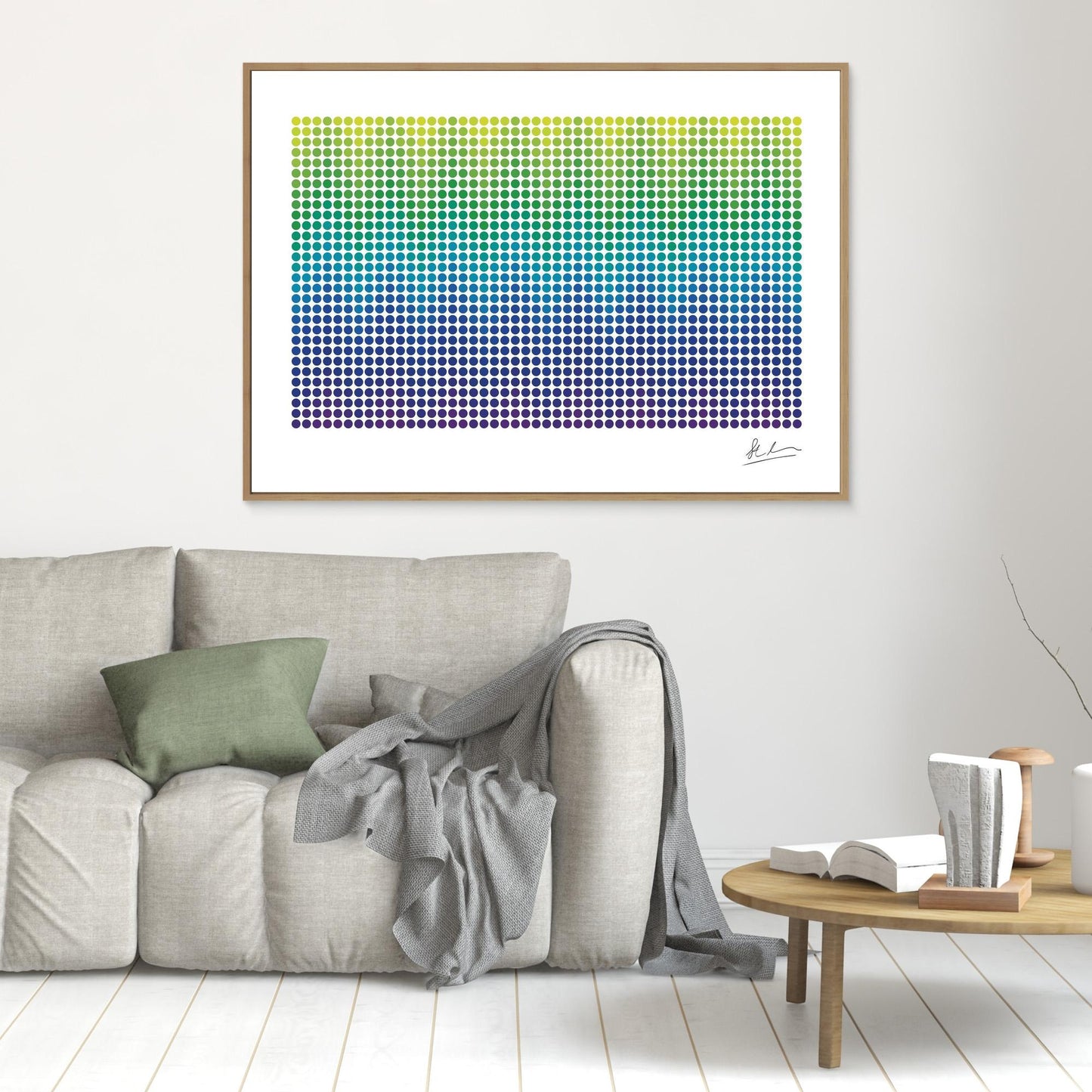 Wave of Purple, Blue and Green